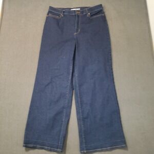 Lands End Jeans Womens Size 16 High Rise Wide Leg